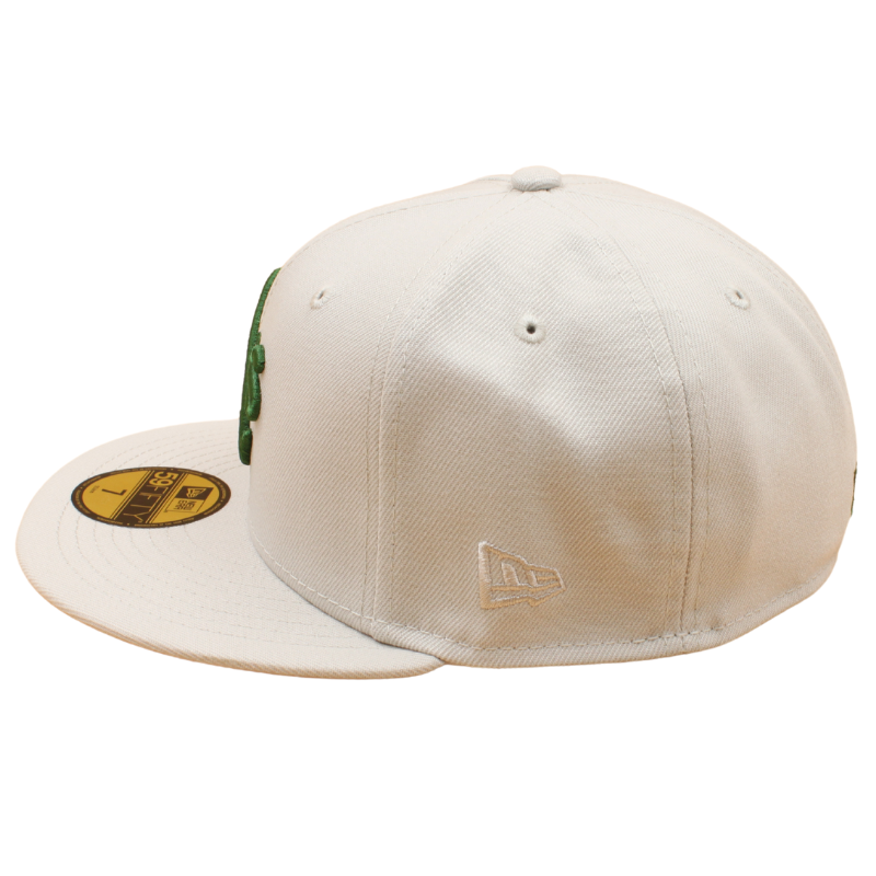 New Era - 59FIFTY - Oakland Atletics Cooperstown - 50Th Anniversary - Stone/Pink UV - Headz Up 