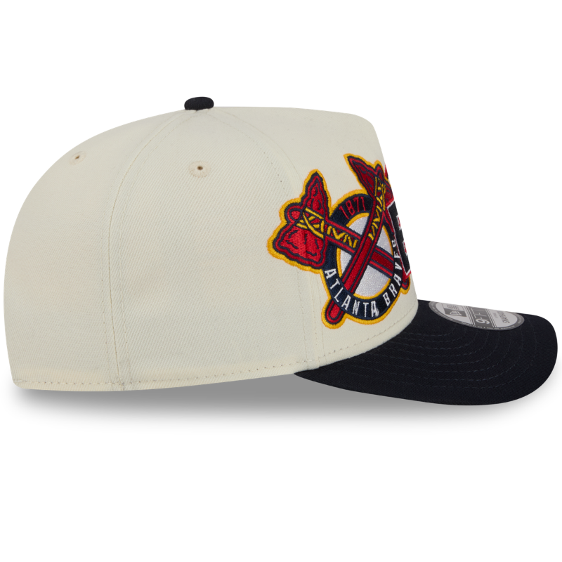 New Era - 9FIFTY A-Frame Snapback - Classics - Atlanta Braves - Chrome/Navy - Headz Up 