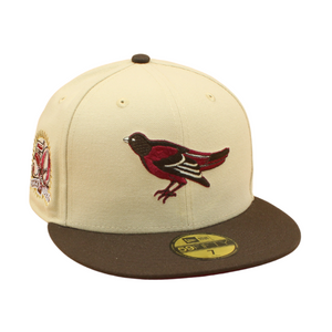 Baltimore Orioles Cooperstown 59Fifty Fitted 50th - Vegas Gold/Brown - Headz Up 