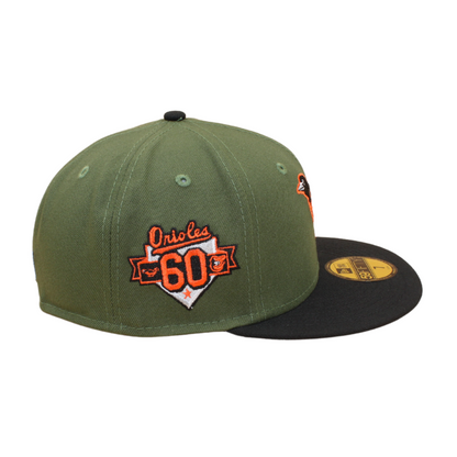 Baltimore Orioles Cooperstown 59Fifty Fitted 60th - Olive - Headz Up 