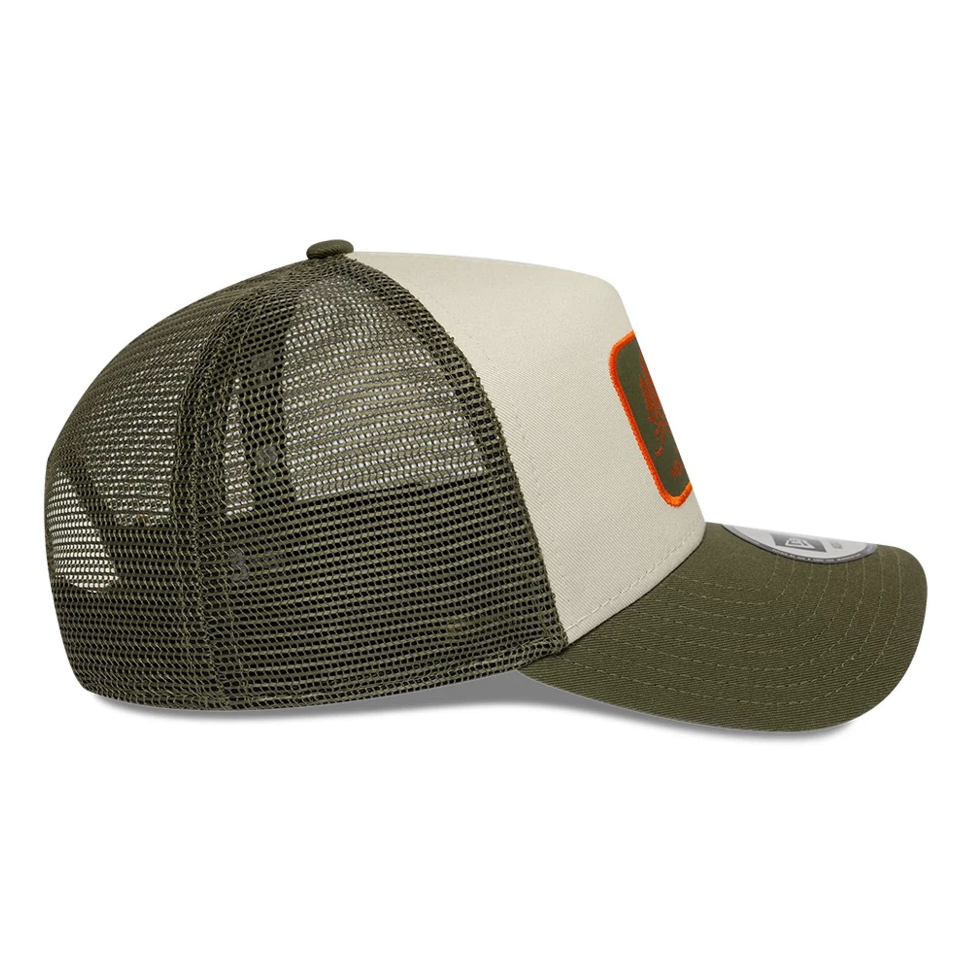 New Era - 9FORTY A-Frame Trucker Cap - NE OUTDOOR - Washed Olive - Headz Up 