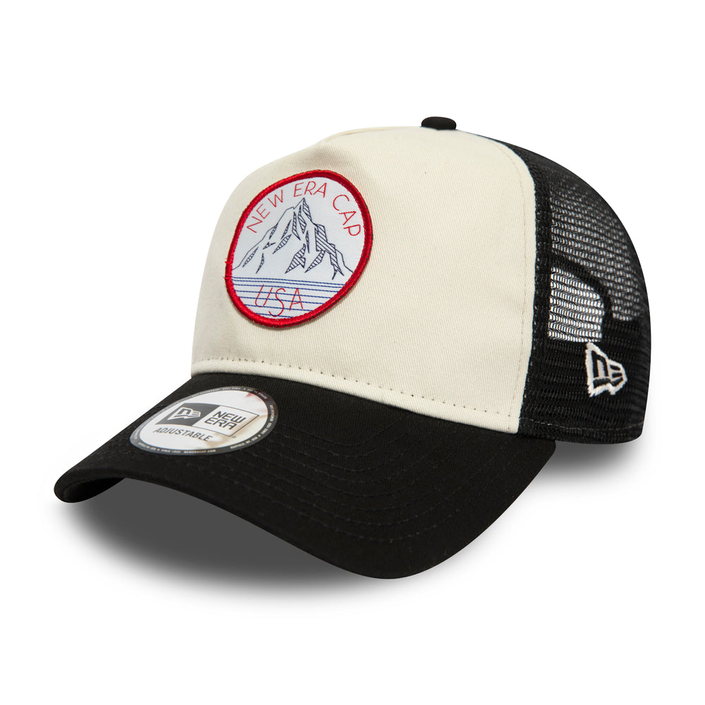 New Era - 9FORTY A-Frame Trucker Cap - NE OUTDOOR - Washed Black - Headz Up 