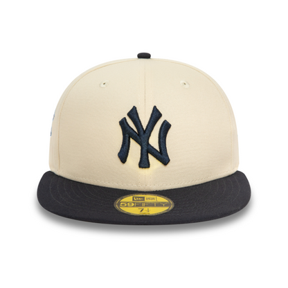 New Era - New York Yankees 59Fifty Fitted TEAM COLOUR - Chrome White/Navy - Headz Up 