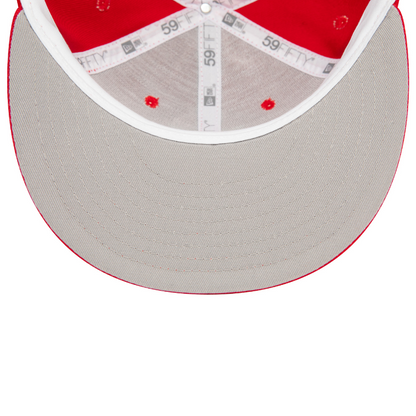 New Era - 59FIFTY Fitted Cap - Upside Down AOP - Anaheim Angels Cooperstown - Red