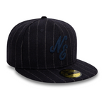 New Era - 59FIFTY Fitted Cap - New Era X Moon Wool Stripe - Navy - Headz Up 