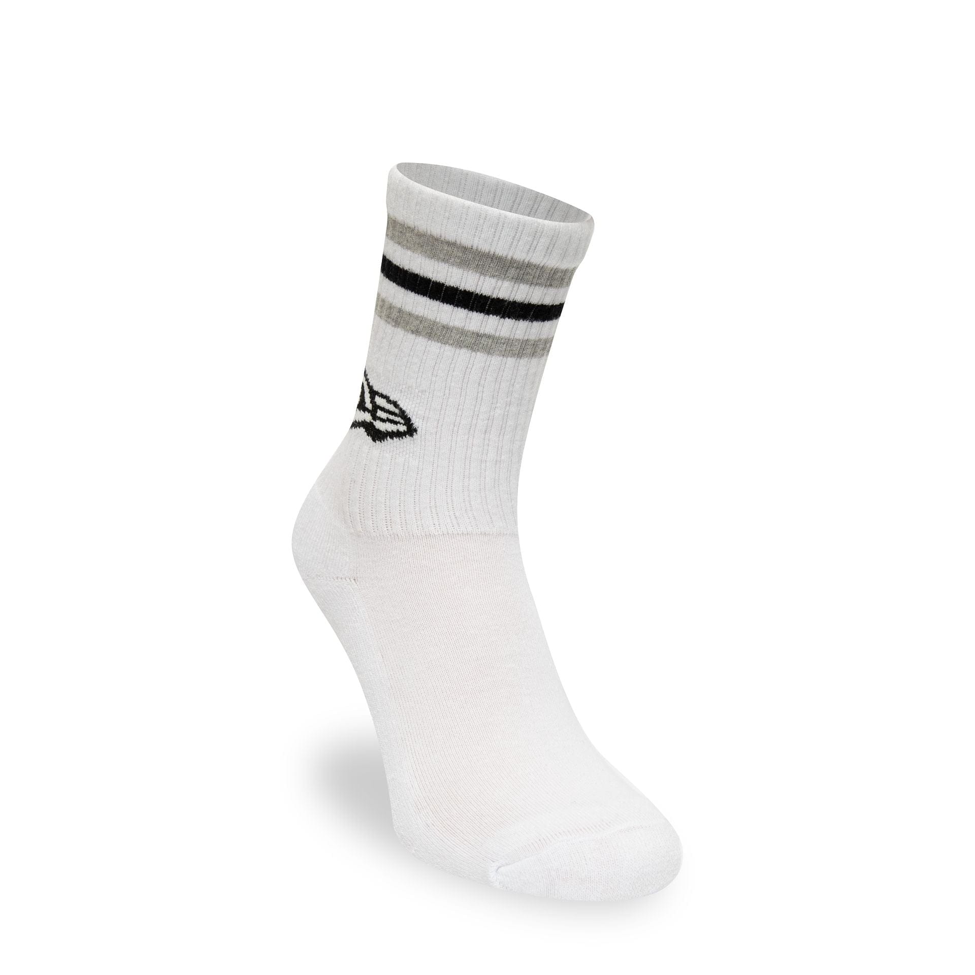 New Era - STRIPE CREW SOCK - 3 Pack - Black/White/Grey - Headz Up 