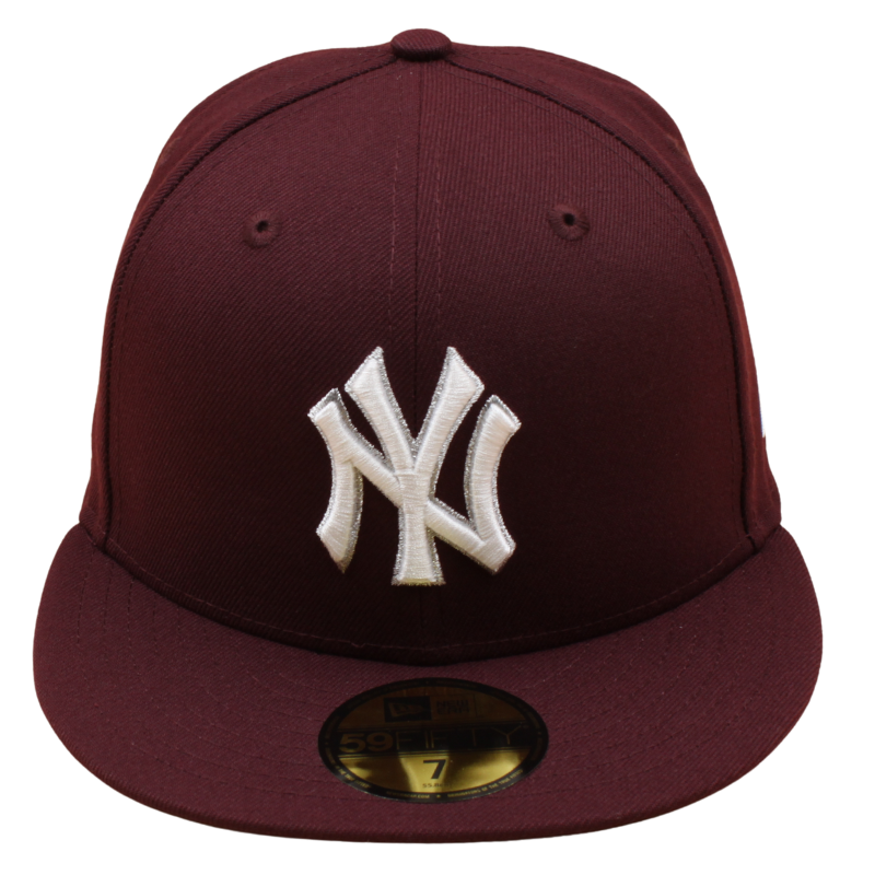 New Era - 59FIFTY Fitted - New York Yankees - Outline - Maroon/Grey UV - Headz Up 