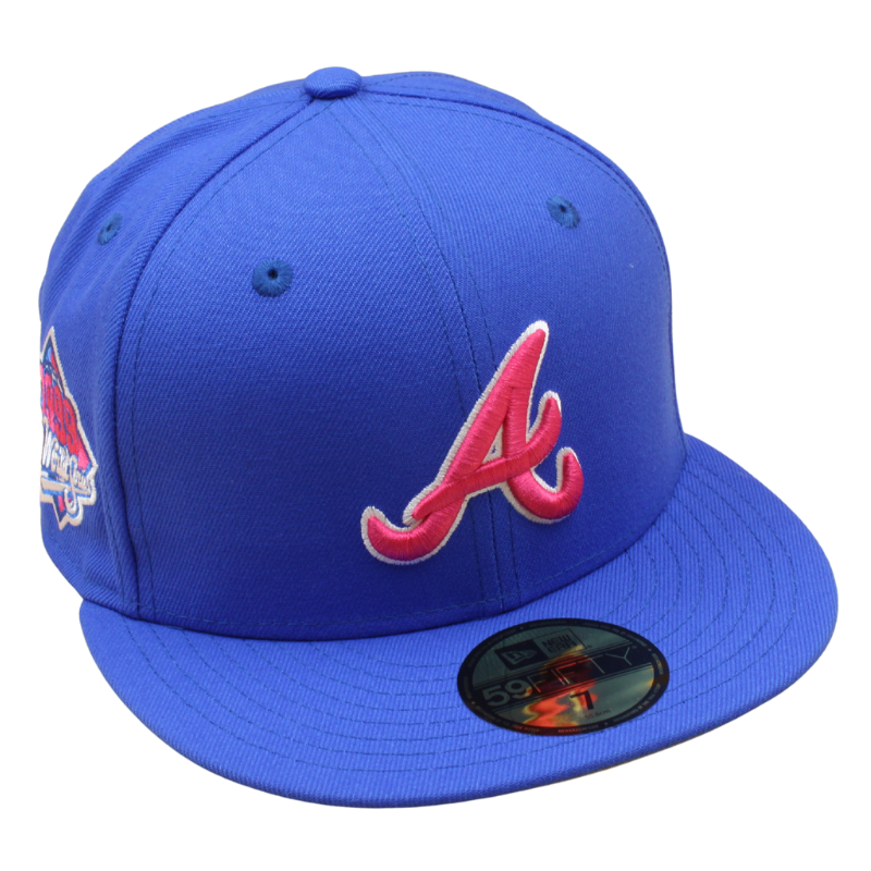 New Era - 59FIFTY Fitted - Atlanta Braves -  1999 World Series - Blue/Pink Grey UV - Headz Up 