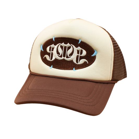 Brown "FANGS" Sabo Logo Trucker Cap