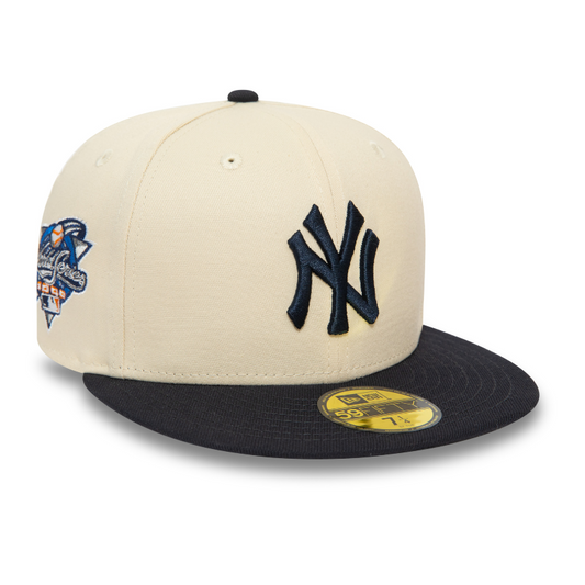 New Era - New York Yankees 59Fifty Fitted TEAM COLOUR - Chrome White/Navy - Headz Up 