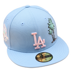 New Era - 59FIFTY Fitted - Los Angeles Dodgers - 50TH Anniversary - Birdseye Blue/Pink - Headz Up 