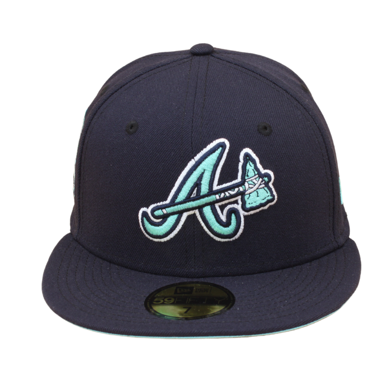 Casquette New Era Atlanta Braves - Modèle 59Fifty - Navy - Couronne Structurée, Visière Plate - Officiel MLB