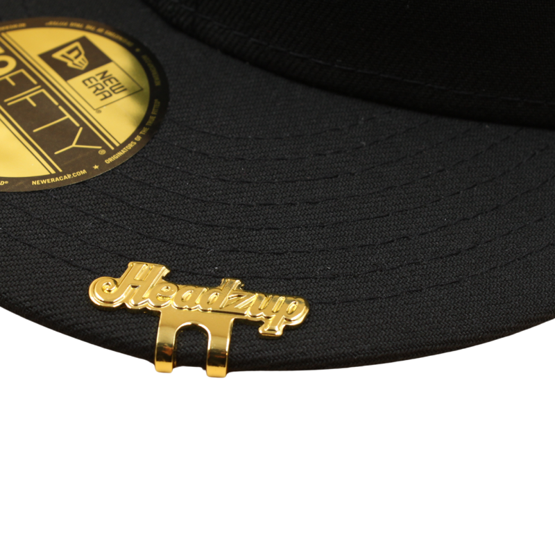 Headz Up - Cap Clip - "Script" Logo - Gold - Headz Up 
