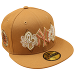 New Era 59FIFTY cap med New York Yankees og paisley mønster i bronze farve, WS 1962 design, foran vises Yankees-logo.