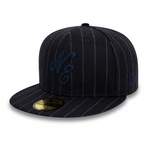New Era - 59FIFTY Fitted Cap - New Era X Moon Wool Stripe - Navy - Headz Up 