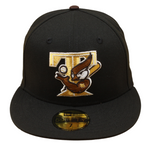 New Era 59FIFTY Fitted Cap - Totonto Blue Jays Cooperstown - 1977-2006 30TH Season - Brown Logo - Black/Dark Grey UV - Headz Up 
