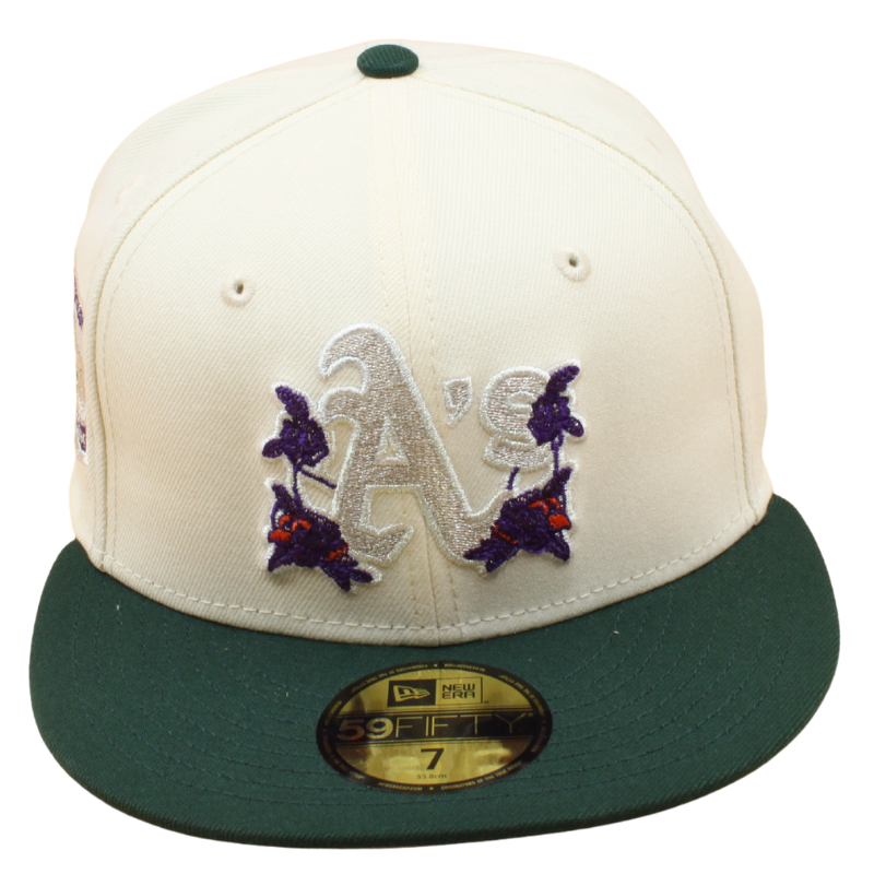 New Era - 59FIFTY Fitted - Oakland Athletics - COLISEUM - Chrome/Dark Green Grey UV - Headz Up 