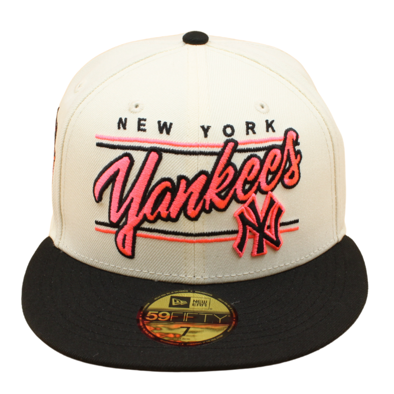 New Era - 59FIFTY - New York Yankees - 100th Anniversary Yankee Stadium - White/Black/Neon Pink - Headz Up 
