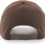 Brun '47 New York Yankees MVP snapback baseballkasket med justerbar rem og logo foran.