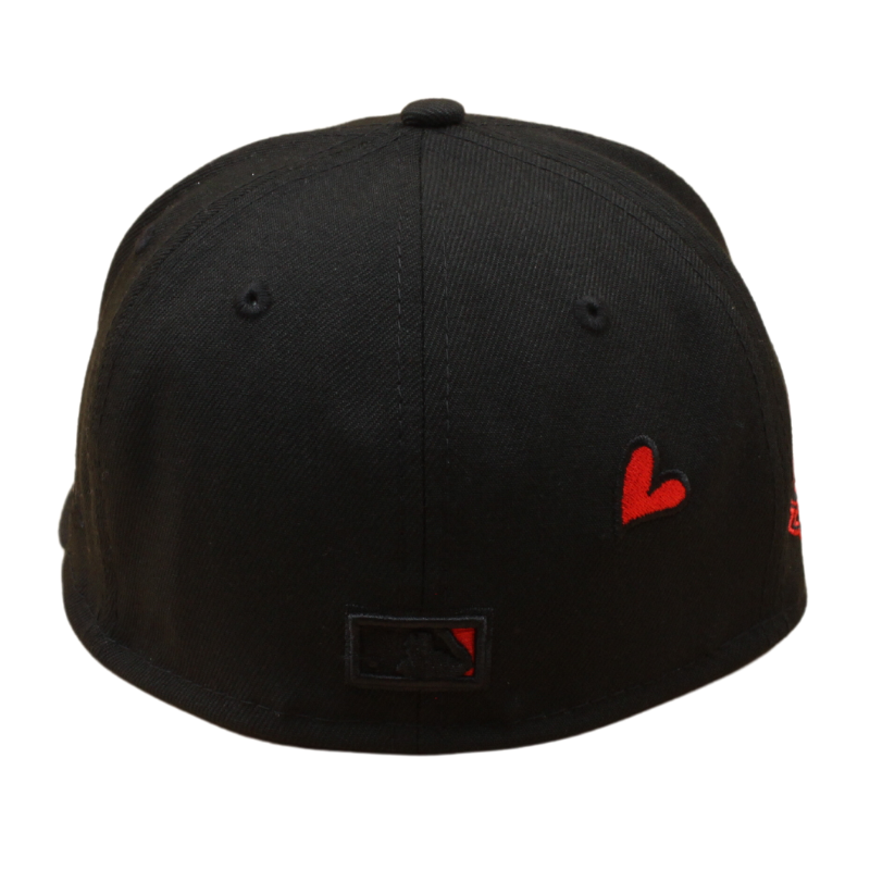 New Era New York Yankees Cooperstown 2009 World Series 59Fifty Fitted Heart - Black On Black/Red - Headz Up 