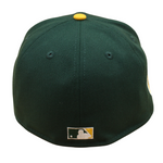New Era - 59FIFTY Fitted Cap - Oakland Athletics - UPSIDE DOWN LOGO - Dark Green/Grey UV - Headz Up 