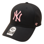 '47 New York Yankees MVP justerbar kasket i navy og pink med logo og komfortabel pasform