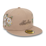 New Era - NE FLOWER ICON - 59Fifty Fitted Cap - Beige - Headz Up 