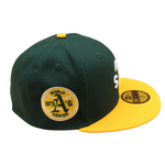 New Era - 59FIFTY Fitted Cap - Oakland Athletics - UPSIDE DOWN LOGO - Dark Green/Grey UV - Headz Up 