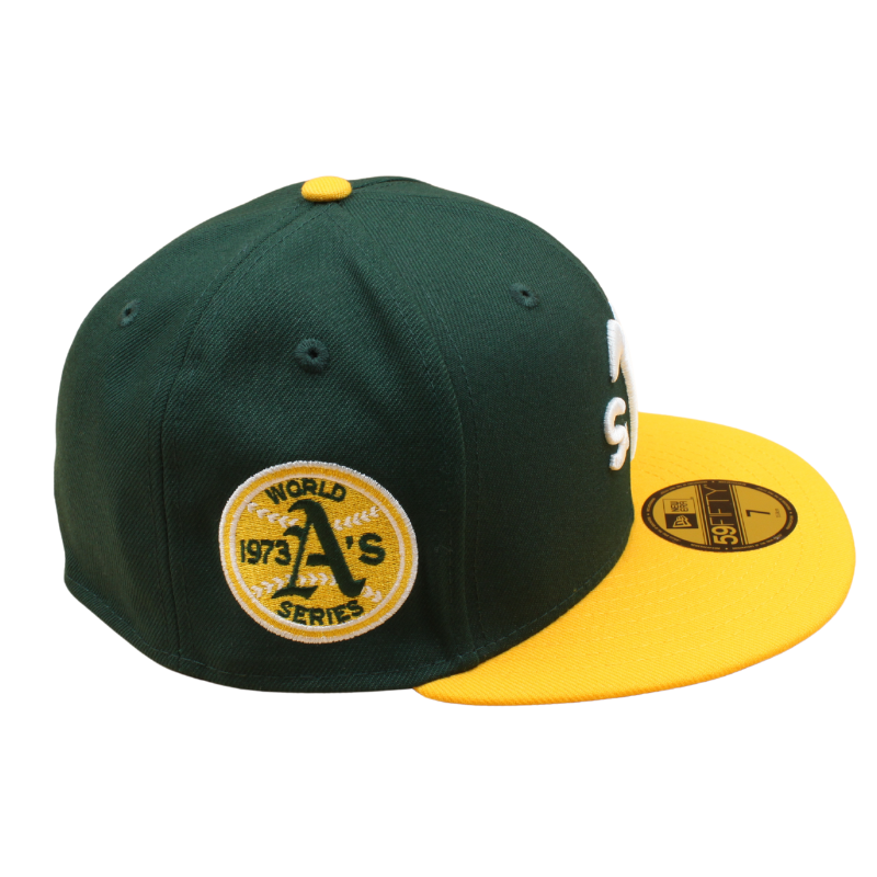New Era - 59FIFTY Fitted Cap - Oakland Athletics - UPSIDE DOWN LOGO - Dark Green/Grey UV - Headz Up 