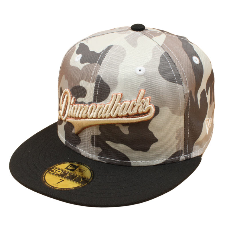 New Era - 59FIFTY Fitted Cap - Arizona Diamondbacks - 1998 INAUGURAL SEASON - Beige Camo - Headz Up 