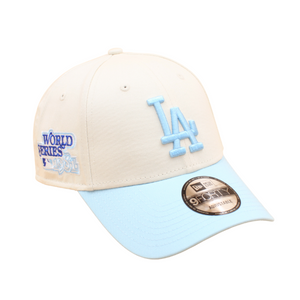 New Era Los Angeles Dodgers Patch 9forty Baseball Cap - Stone/Light Blue - Headz Up 