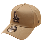 New Era - 9FORTY A-Frame Cap - OUTLINE - Los Angeles Dodgers - Khaki/Brown - Headz Up 