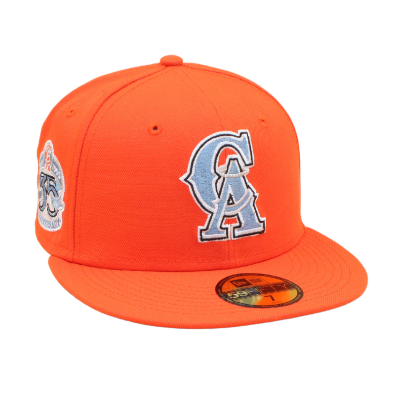 California Angels Cooperstown 59Fifty Fitted 35th Anniversary - Orange/Sky - Headz Up 