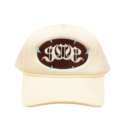 Stone/Brown "FANGS" Sabo Logo Trucker Cap