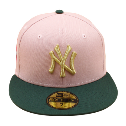 New Era - 59FIFTY Fitted -  New York Yankees - 50th Anniversary Pink Rouge/Dark Green