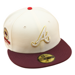 New Era - 59FIFTY Fitted - Atlanta Braves - Atlanta-Fulton - Chrome/Maroon - Headz Up 