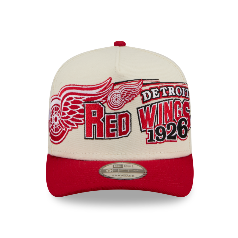 New Era - 9FIFTY A-Frame Snapback - Classics - Detroit Red Wings - Chrome/Red - Headz Up 