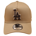 New Era - 9FORTY A-Frame Cap - OUTLINE - Los Angeles Dodgers - Khaki/Brown - Headz Up 
