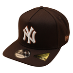 New Era - 9FIFTY A-Frame Snapback - Pre Curved - New York Yankees - Burnt Wood - Headz Up 