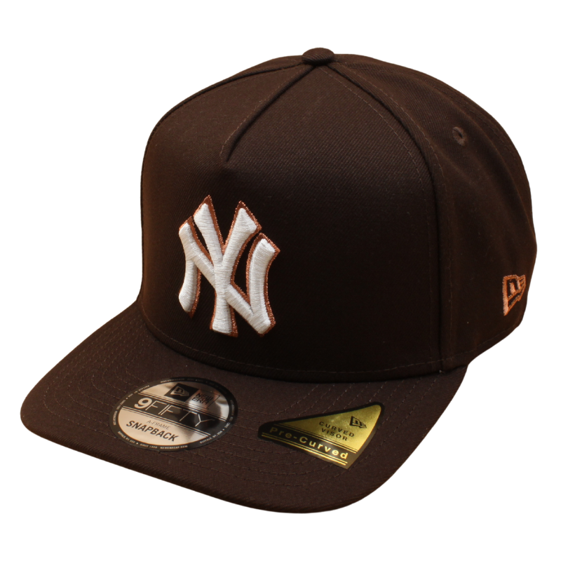 New Era - 9FIFTY A-Frame Snapback - Pre Curved - New York Yankees - Burnt Wood - Headz Up 