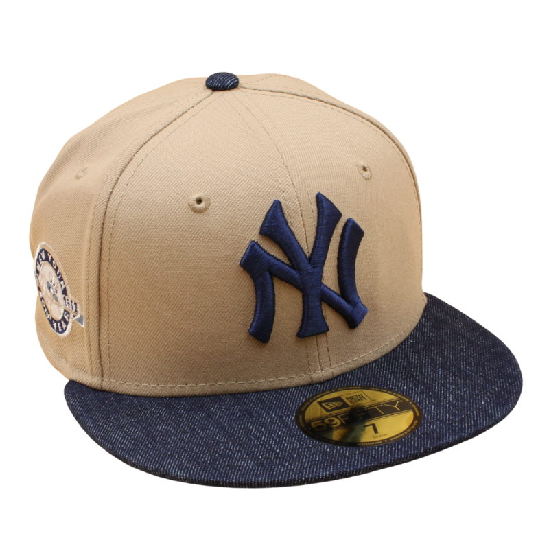 New Era - 59FIFTY - New York Yankees Cooperstown - 50th Anniversary  - Camel/Denim - Headz Up 