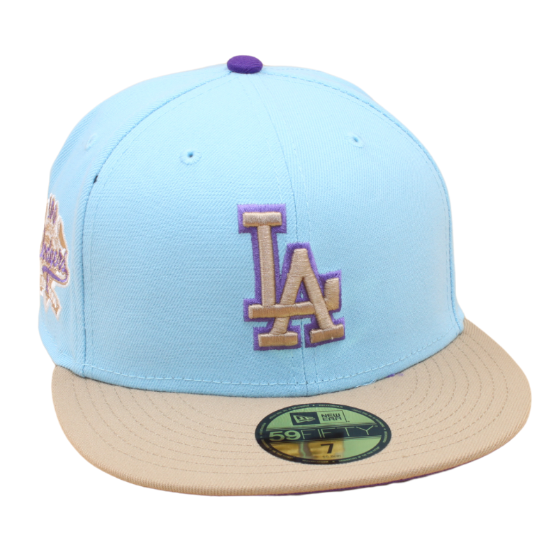 New Era - Los Angeles Dodgers Cooperstown 59Fifty Fitted 60 Years Anniversary - Blue/Camel/Purple - Headz Up 