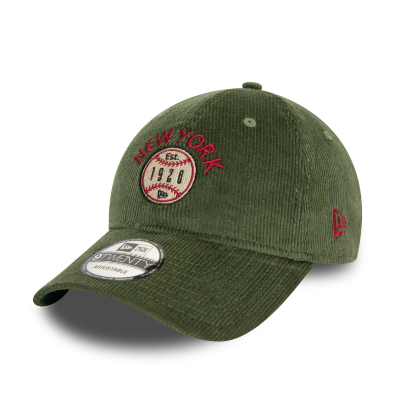 New Era - NE Cord - 9Twenty  Dad Cap - Dark Green - Headz Up 