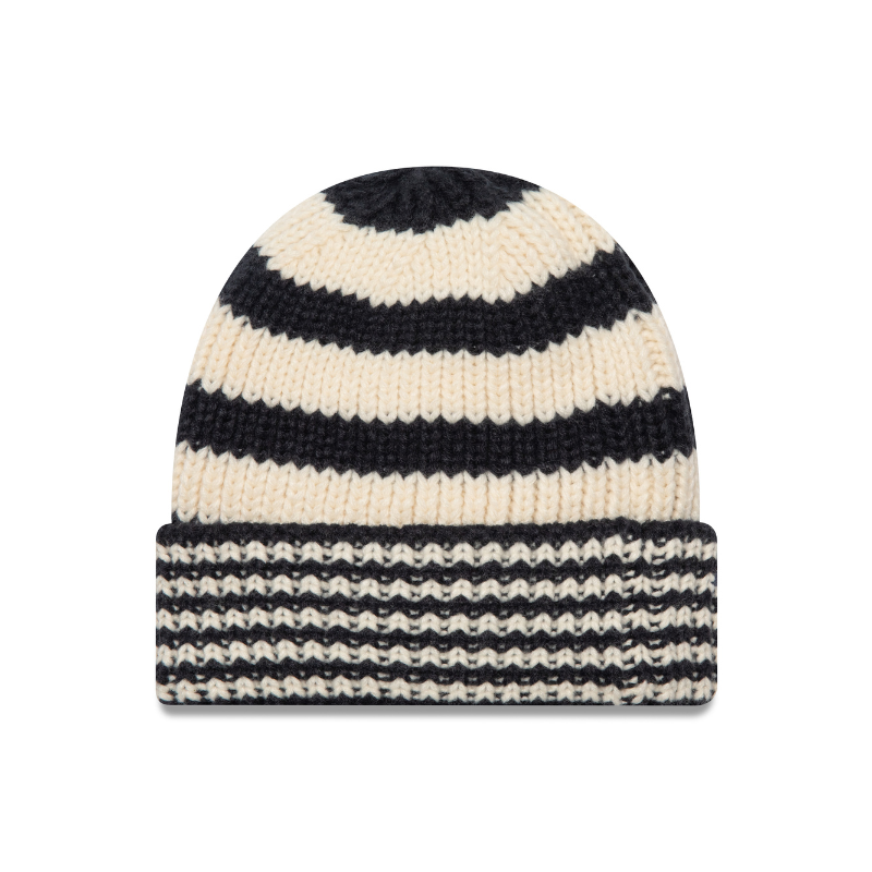 New Era - NE Stripe Beanie - Navy/Beige