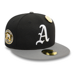 New Era - MLB Contrast Pin - 59Fifty Fitted - Oakland Athletics - Black - Headz Up 