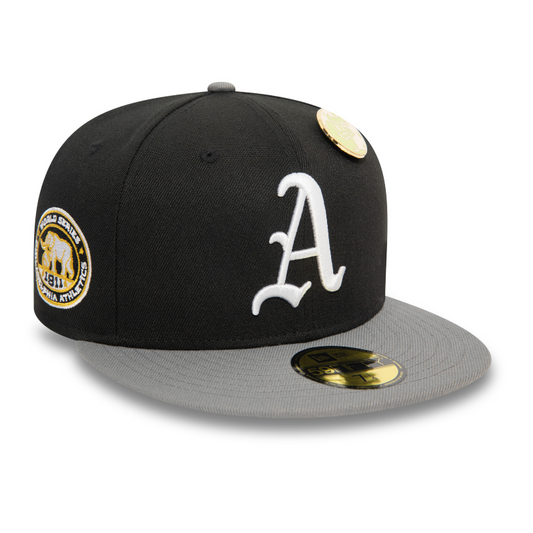 New Era - MLB Contrast Pin - 59Fifty Fitted - Oakland Athletics - Black