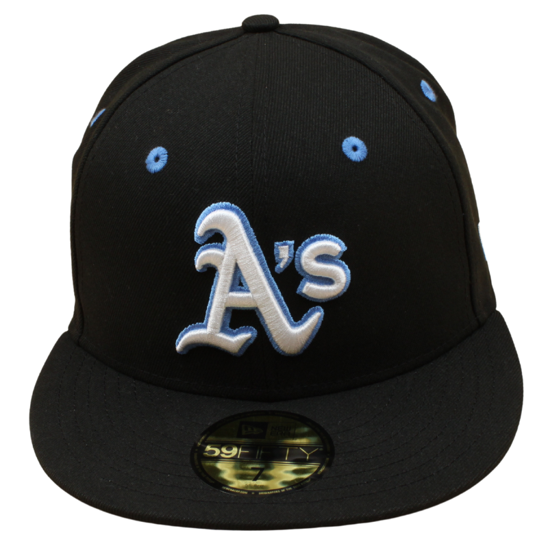 New Era - 59FIFTY Fitted - Oakland Athletics  - 40 Years Anniversary - Black/Light Blue - Headz Up 