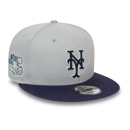 New Era - New York Mets - 9Fifty Snapback MLB Patch - Grey/Navy - Headz Up 