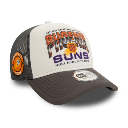 New Era - NBA Team Colour Trucker Cap - Phoenix Suns - White/Grey