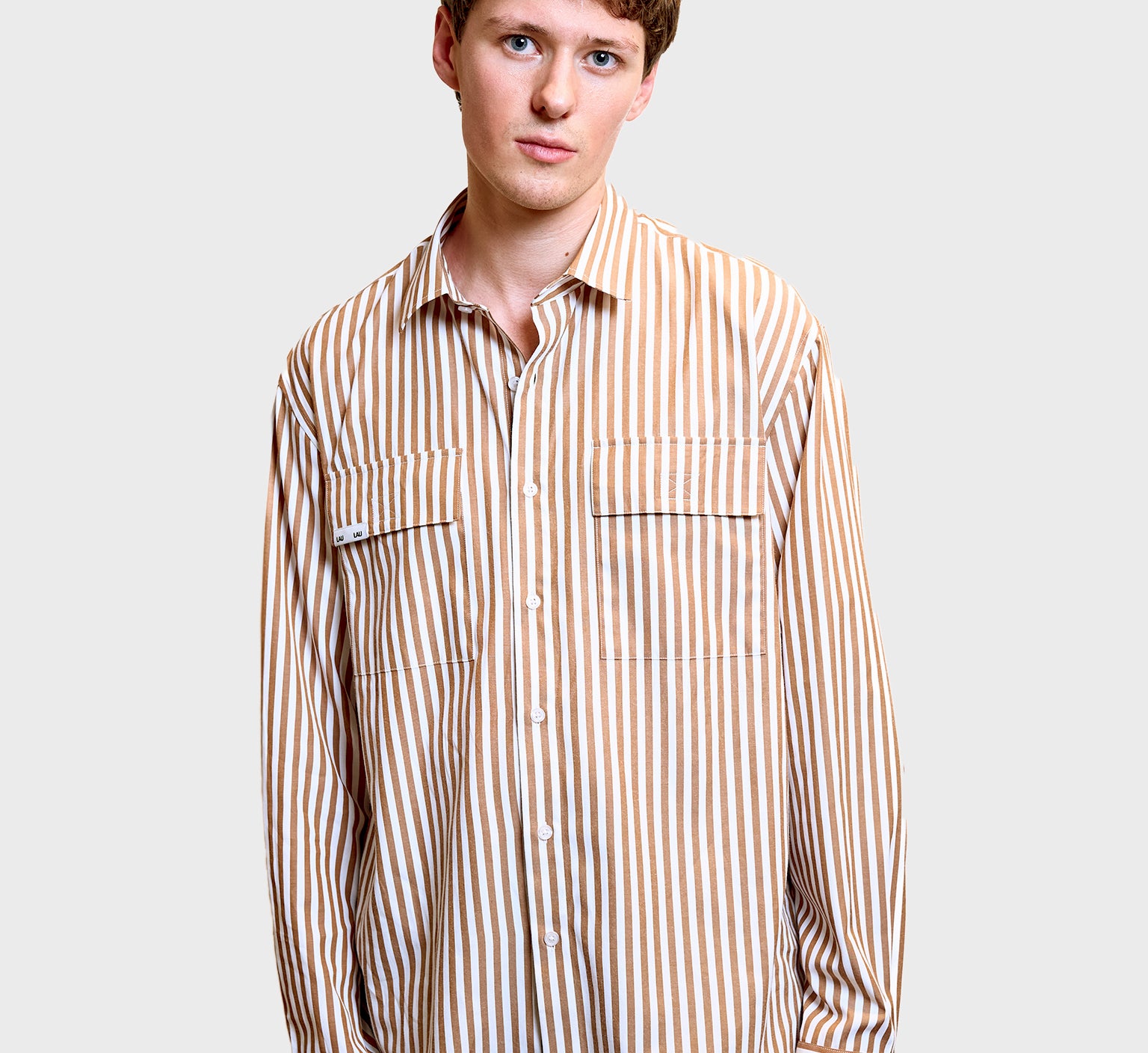 LAU LAU - Striped Shirt - Brown - Headz Up 